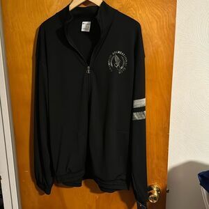 Champion Track Jacket Mens Large Black Mesh